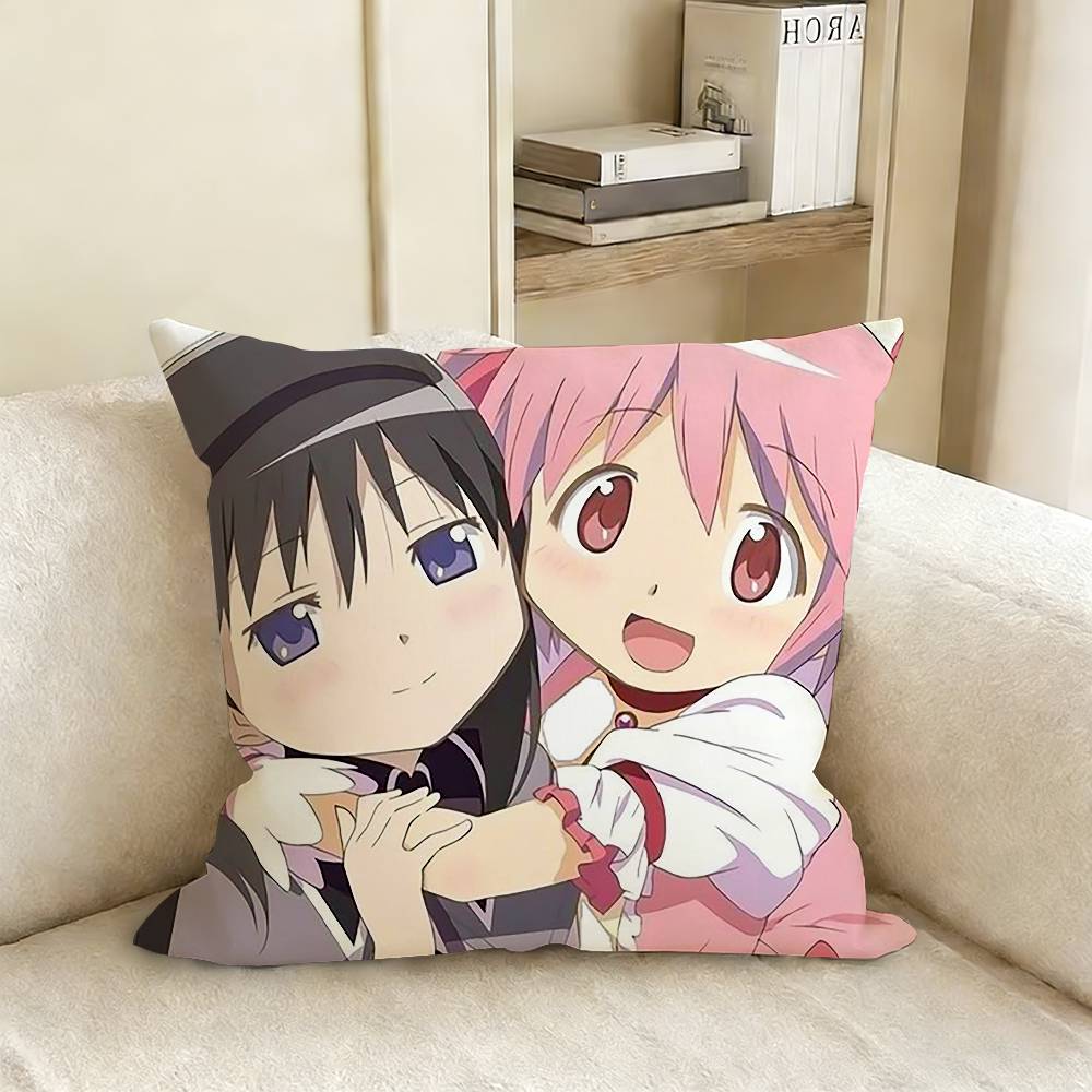 PPuella MMagi Madoka MMagica Pillow Case Living Room Sofa Cushion Cover Suitable For Home Bedroom Room Decoration