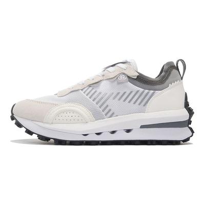 Li Ning Fangyuan V2 Non-Slip Wear-Resistant Low-Top Sports Casual Shoes Women Sneakers Gray White AGCS026-5