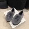 Lightweight Fluffy Shoes Warm Shoes Outer Wear Doudou Shoes Women's Explosion Beijing Velvet Fashion Cotton Shoes 2025 Autumn and Winter New