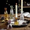 Einfacher farbiger gestreifter Glas-Kerzenhalter Kreativer Kerzenhalter Kerzenglas Heim-Kerzenhalter Ornamente