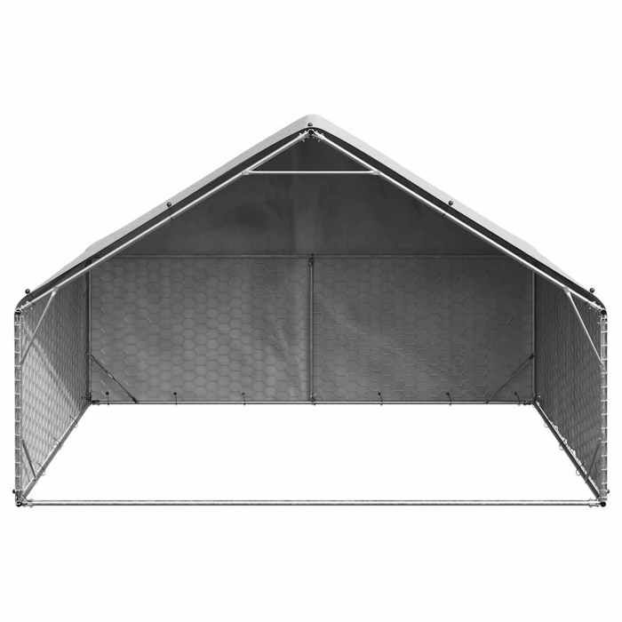 VidaXL Chenil d'extérieur pour chiens housse 3x2x1,9 m acier galvanisé, cage de chien d'extérieur, grande cage de chien, 4105409