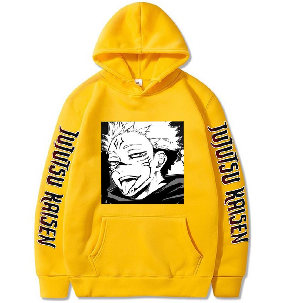 Jujutsu Kaisen Gojo Satoru Yuji Itadori Graphic Hoodies Oversized Hooded Sweatshirt Long Sleeves Hoodie Men Women Clothes