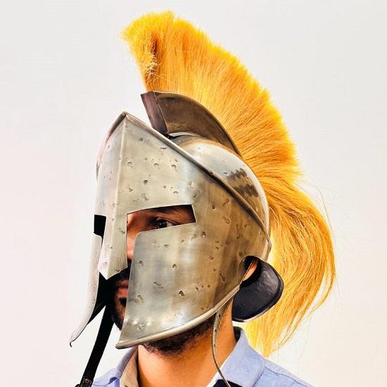 Spartan Helmet Spartan King Leonidas Helmet LARP Warrior Helmet Best Gift for Husband