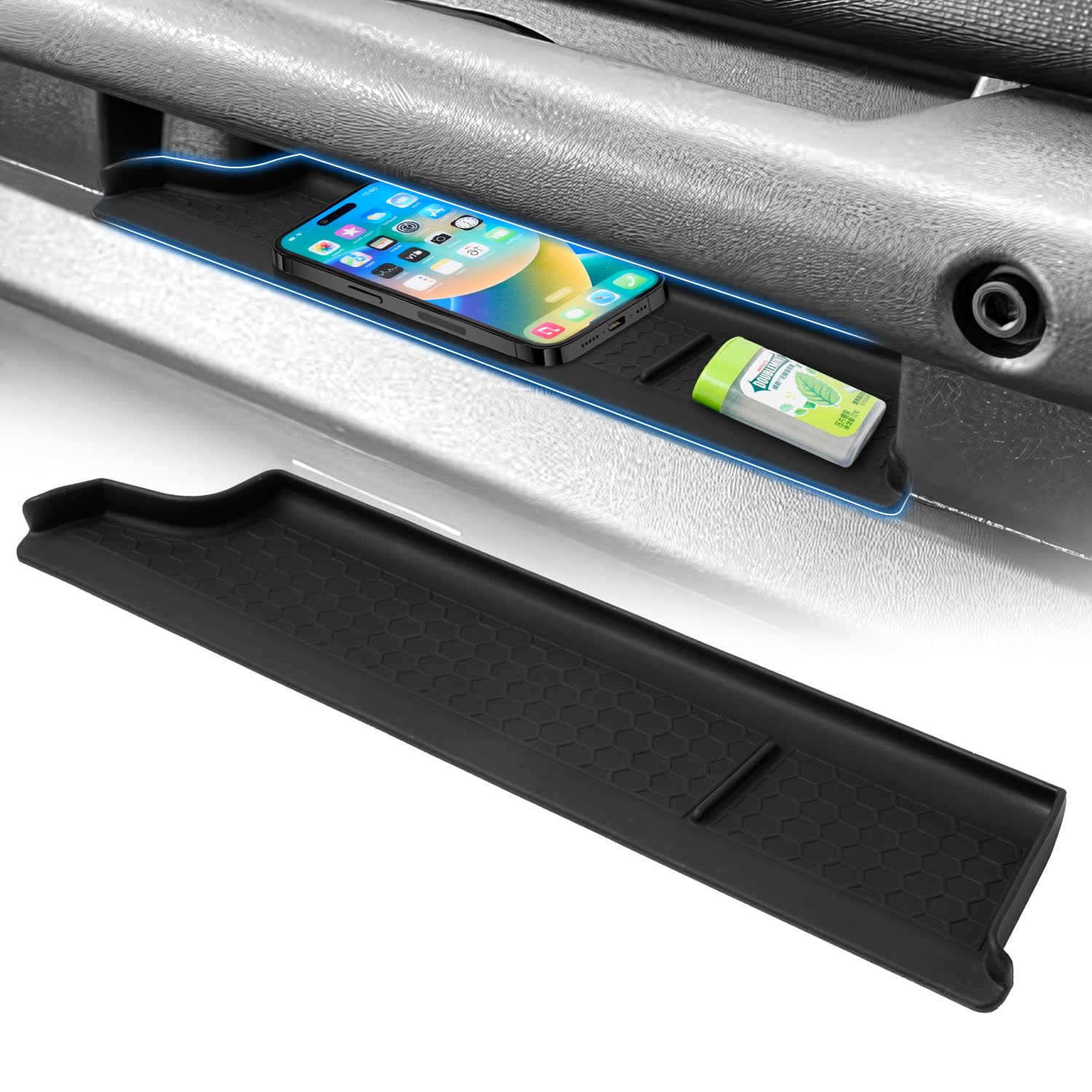 

Коврик-подставка на открытый поднос пассажирского сиденья Mozan для Suzuki New Jimny Nomad Sierra Резиновый поднос на пассажирское сиденье Детали интерьера приборной панели JC74/JB64/JB74W чёрный