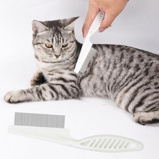 Yousheng Dog Flea Comb Long Handle Remove Flea Anti-knotting Shedding Tool Cat Hair Grooming Cleaning Comb Pet Supplies