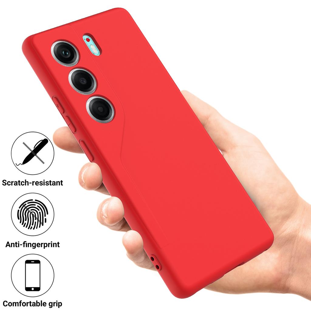 For TECNO Camon 40 Pro 5G Liquid Silicone Case Phone Back Cover with Hand Strap