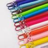 Elastic Straps Spiral Spring Lanyard Retractable Telescopic Spring Key Ring  Outdoor