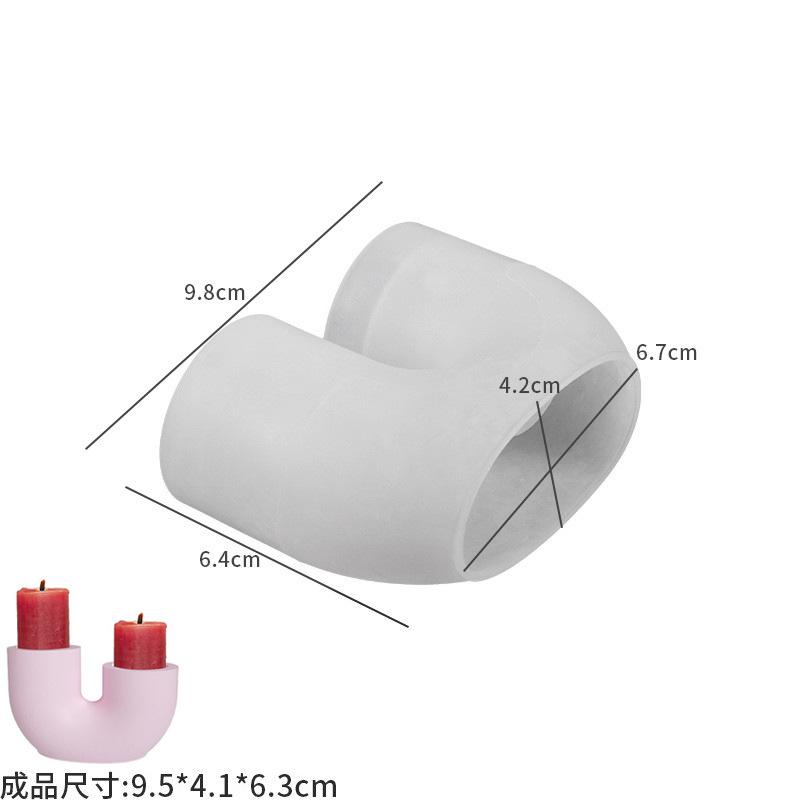

Силиконовая форма для подсвечника в форме буквы U, сделай сам, ручная работа, гипс, эпоксидная смола, бетон, форма для литья подсвечника, товары для домашнего декора