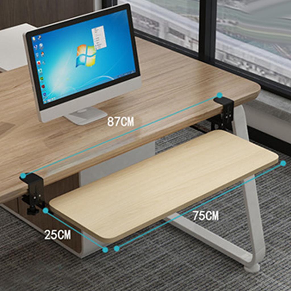 Keyboard Sliding Tray Punch Free Keyboard Stand Drawer Adjustable Height Computer Desk Extender