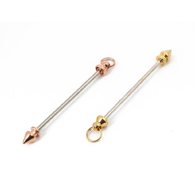 30Pcs Stylish Rod Pendants Metal Jewelry Supplies Jewelry Craft Metal Stick Pendants for Custom Necklaces and Earrings