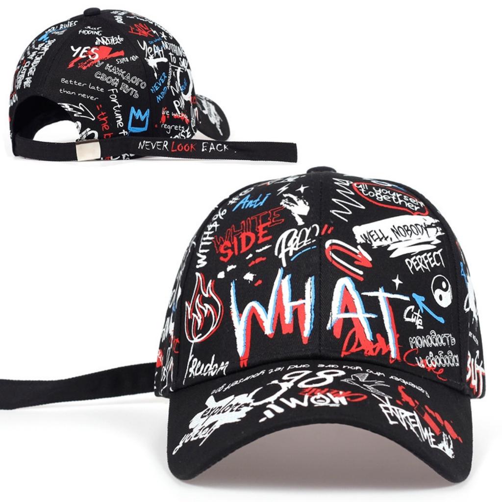 Graffiti Fashion Duck Tongue Hat Personality Street Trend Men's and Women's Baseball Hats Fashion Hip Hop Hats