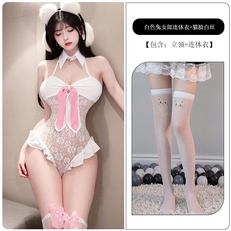 Sex Underwear Pure Desire Wind Open Crotch Free Onesie Bunny Uniform Temptation Hot