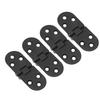 4 Set Round Edge Hinge 180 Degree Painted Black Zinc Alloy Cabinet Hardware For Door With Screw