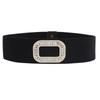 Trendy Womens Black Stretch Waist Belt Offering A Slender Look With Versatile Wear Options