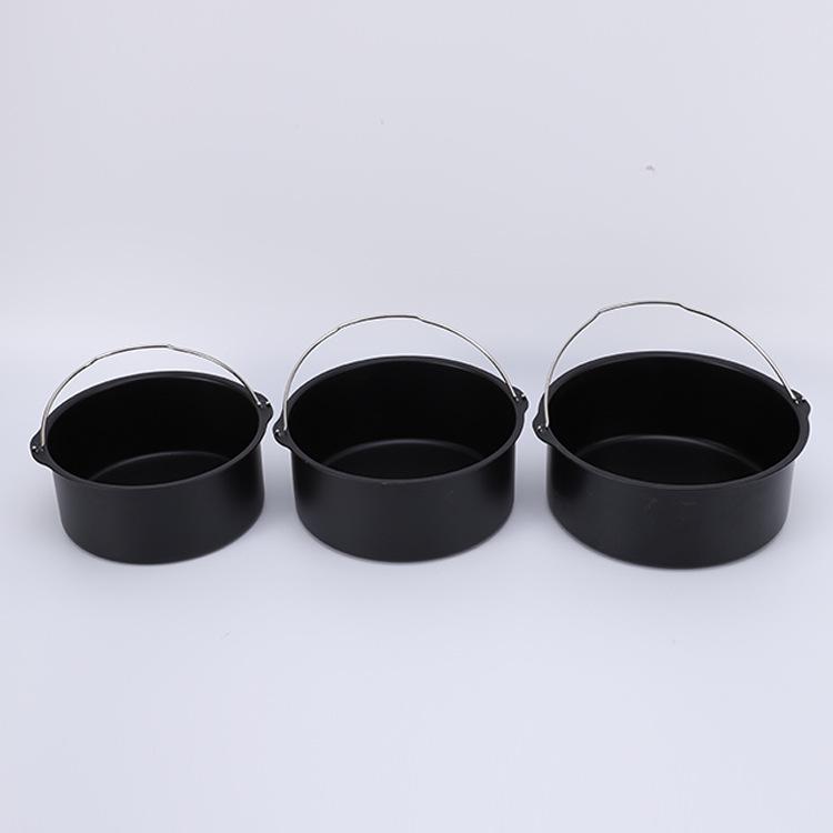 Stampi per Torta Resistenti alle Alte Temperature per Friggitrice ad Aria con Manico, Teglie Rotonde da 6/7/8 pollici