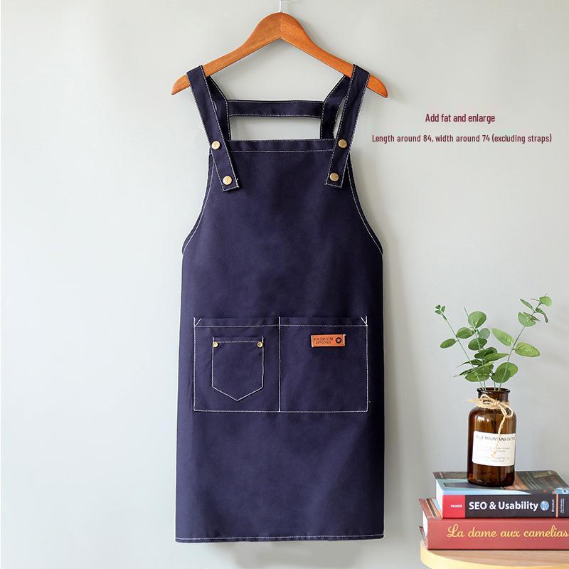 Custom Logo Canvas Apron for Advertising, Milk Tea, Nail Art, Kitchen, and Restaurant Use