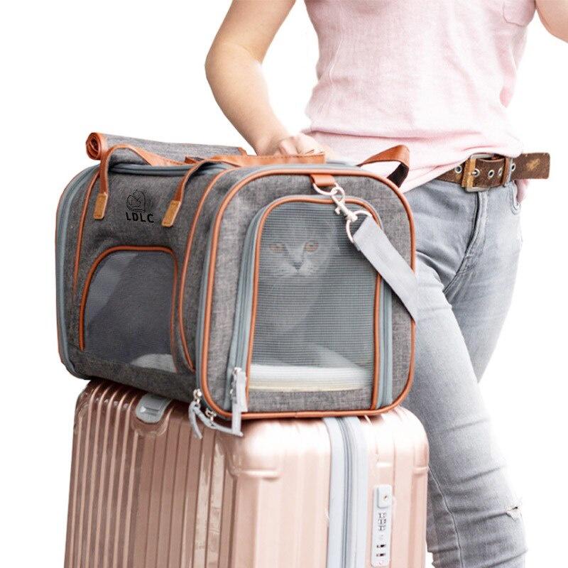 Borsa per animali portatile traspirante Borse per cani pieghevoli con una spalla Portante 6 kg Colori multipli