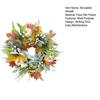 Simulated Wreath Autumn Maple Leaf Pumpkin Pine Cone Berry Wreath Realistic Simulated Fall Harvest Thanksgiving Door Decor