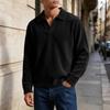 Men's Retro Corduroy Long Sleeve Shirt with Lapel Collar for Casual Everyday Wear