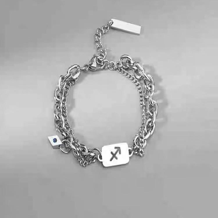Fashionable Double Layer Titanium Steel Bracelet Minimalist Hipster Accessory Gifting For