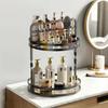 Elegant Moving Dressing Tray With Jewelry Hangers And Open Shelf For Perfumes Creams Makeup