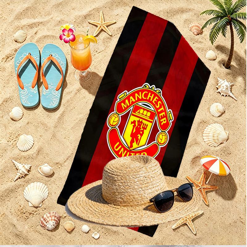 Manchester United F.C Print Beach Towel, Versatile Lightweight Absorbent Beach Towel for Pool Surf Yoga Bathroom, Perfect Birthday Holiday Gift