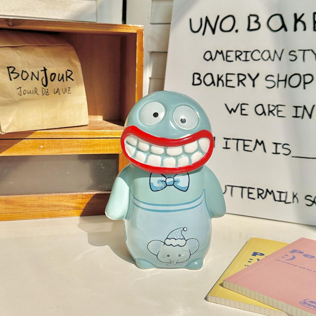 Super cute, ugly and cute, big mouth mud monster ceramic mug, couple pair cup design, birthday gift, souvenir gift box.