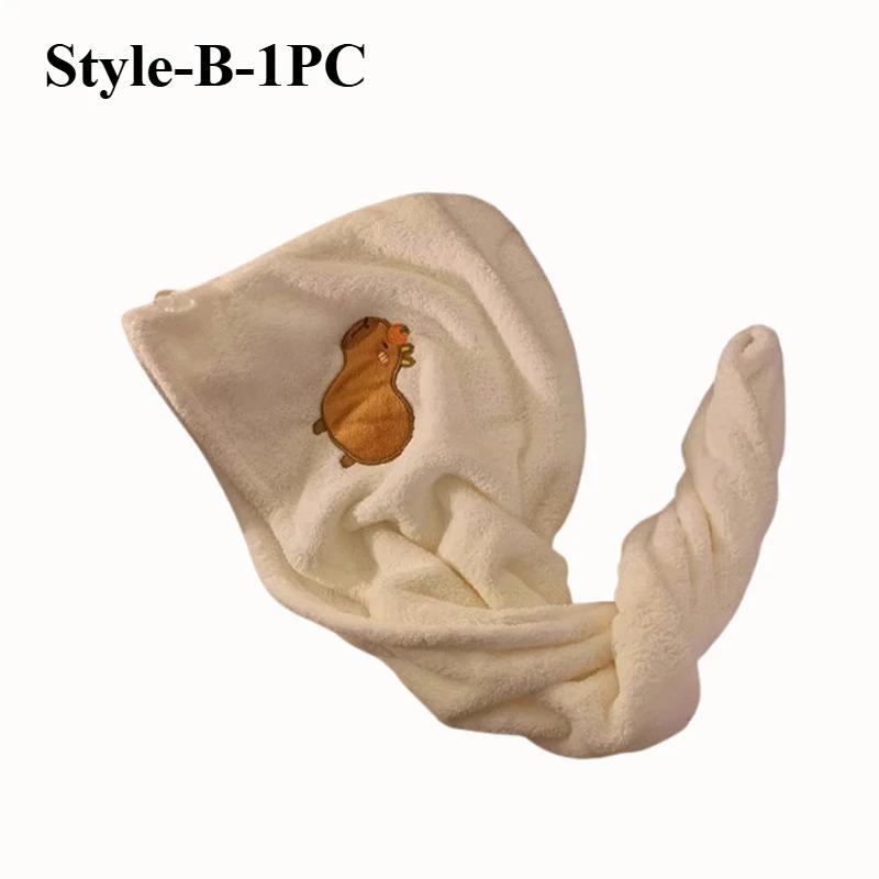 

1/3/5PCS Capybara Kawaii Plush Hair Drying Hat Towel Cap Water Guinea Pig Hat Bath Hat Towel Cap Super Absorption Hair Dry Cap