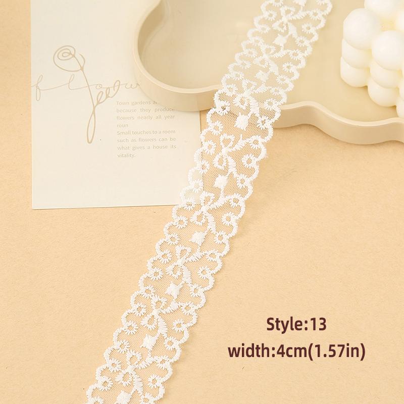 1Yards 4cm-8.5cm Wide Lace Fabric Ribbon Trim DIY Craft Clothing Sewing Supplies Curtains Tablecloths Decor Hair Bow Accessory