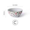 6.5 Inch Porcelain Ramen Bowl Ceramic Noodle Bowl Flower Design Soup Rice Bowl Microwave Safe 800ml