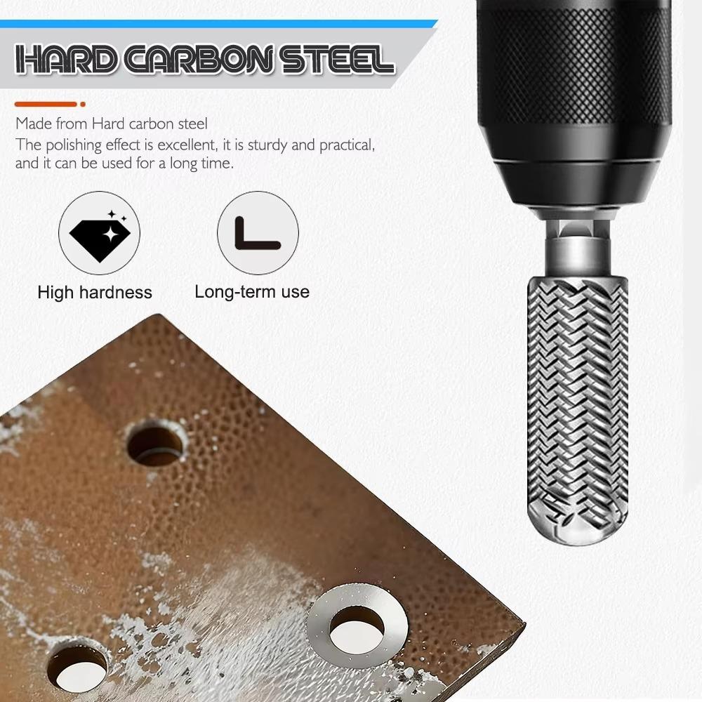 5 Pcs Heat-resistant Hex Shank Rotary Steel File Set Grinding Head For Drilling, Grinding Etc