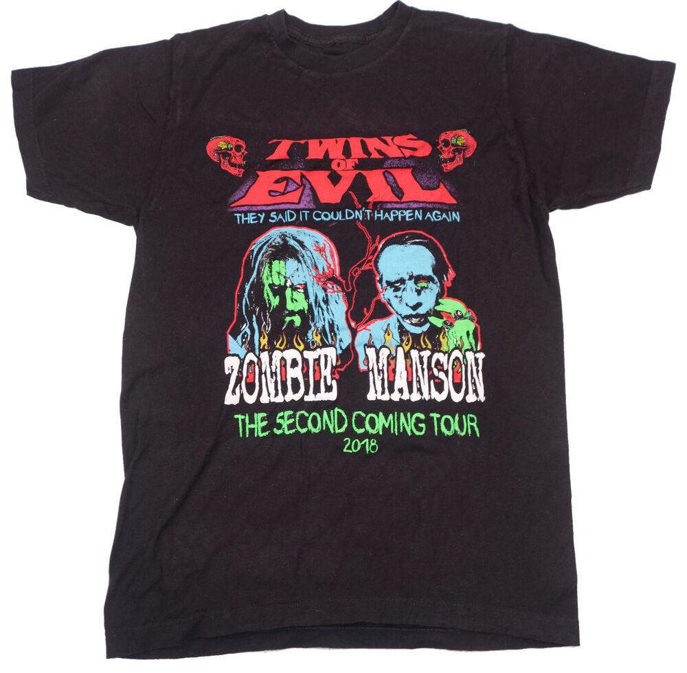 

Винтажная футболка унисекс Мэрилина Мэнсона Роба Зомби Twins Of Evil Tour 2018