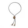 Ethnic Style Metal Cowboy Hat Boots Pendant Long Necklace, Fashionable Retro Pu Collarbone Chain Necklace