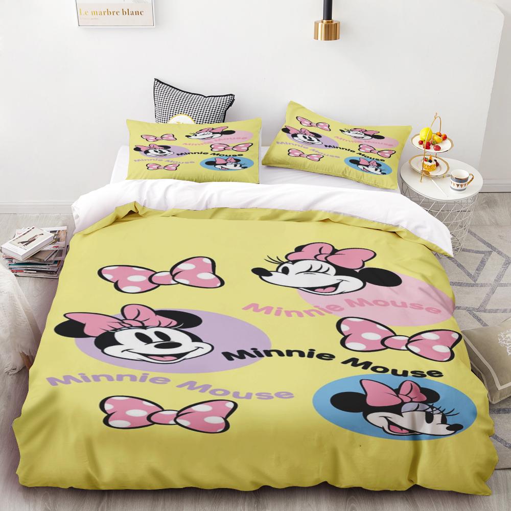 Mickey Minnie Mouse Cartoon Duvet Cover Soft Breathable Bedding Custom Made Home Baby Bedroom Comforter Warm Gifts Queen/King