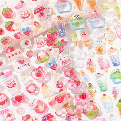 Cute Animals Fruit Jelly Bubble Stickers 3D Relief Stickers Bonbon Drop Seal Stickers for DIY Phone Case Diary Laptop Decals