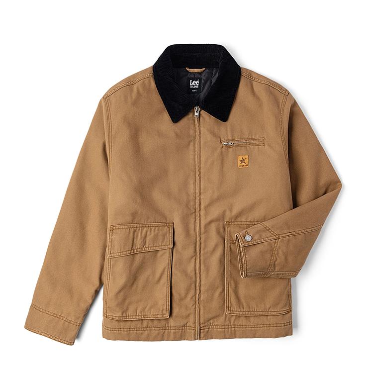 Lee Puffer Jackets Men's Lapel Moderate Cargo Puffer Jacket LMT010947209150A