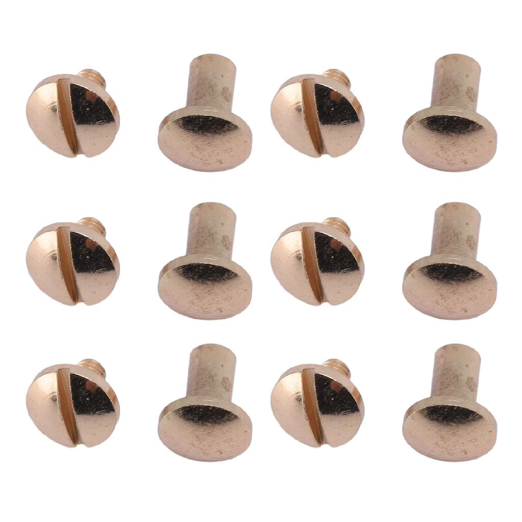 20 Sets Book Binding Screws Curved Chicago Screws Assorted Kit for DIY Leather Craft Belt Bag Shoes Purse 8 X 5mm 8 X