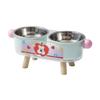 Stainless Steel Elevated Anti-Slip Double Pet Bowl with Cervical Protection