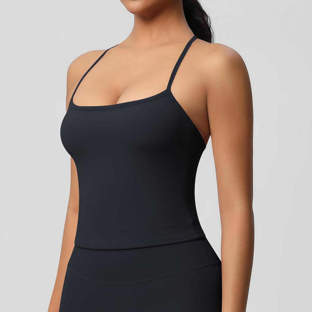 Double Sided Brushed Solid Color Tight Back Long Sports Bra, Running Fitness Yoga Suit, Vest For Women