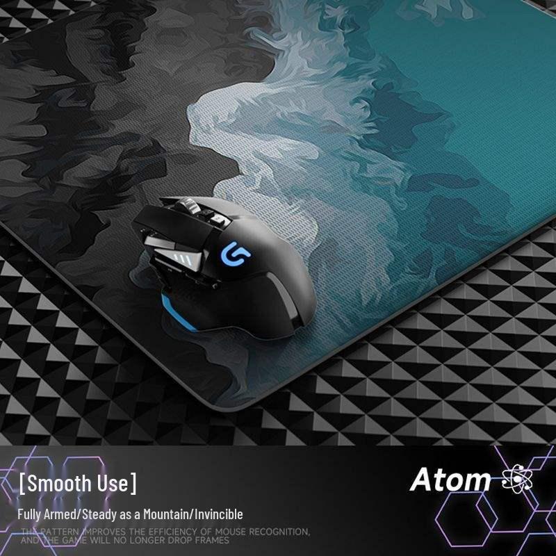 Atom Adam Tempered Photovoltaic Glass Mouse Pad – Smooth, Upgraded FPS Gaming Desk Mat for Office and Home