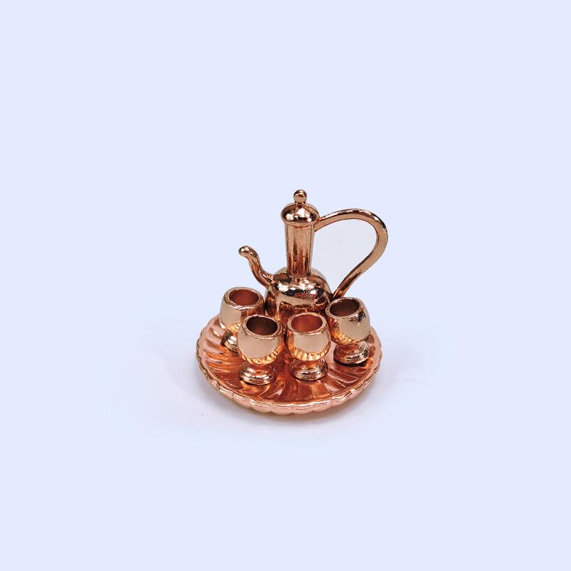 

Miniature Dollhouse Tea Set - Round Disc Style (Model D231) розового золота