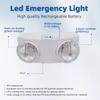 Wall Mounted Dual Head Emergency Light Adjustable Heads Led Lighting Fixtures Rechargeable Auto-On Emergency Lamp