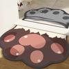 Cartoon Cat Paw Bath Mat With Waterabsorbing Silicone Fabric For Bathroom And Toilet Entrance