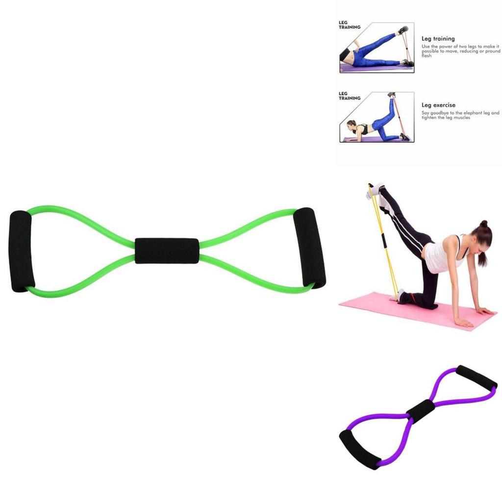 Versatile 8-shape Tube Resistance Band With Durable Tpe Tube For Effective Workouts