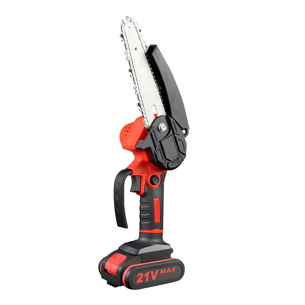 Mini Chainsaw 4 Inch 6 Inch Portable Chainsaw with Security Lock 2 Chains 21V Rechargeable Battery Operated Electric