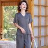 Completo Elegante da Donna a Due Pezzi con Maniche Corte