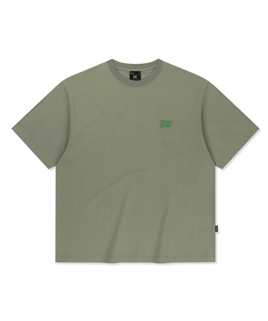 BROWNBREATH Spray Crush Tag Tee - Khaki