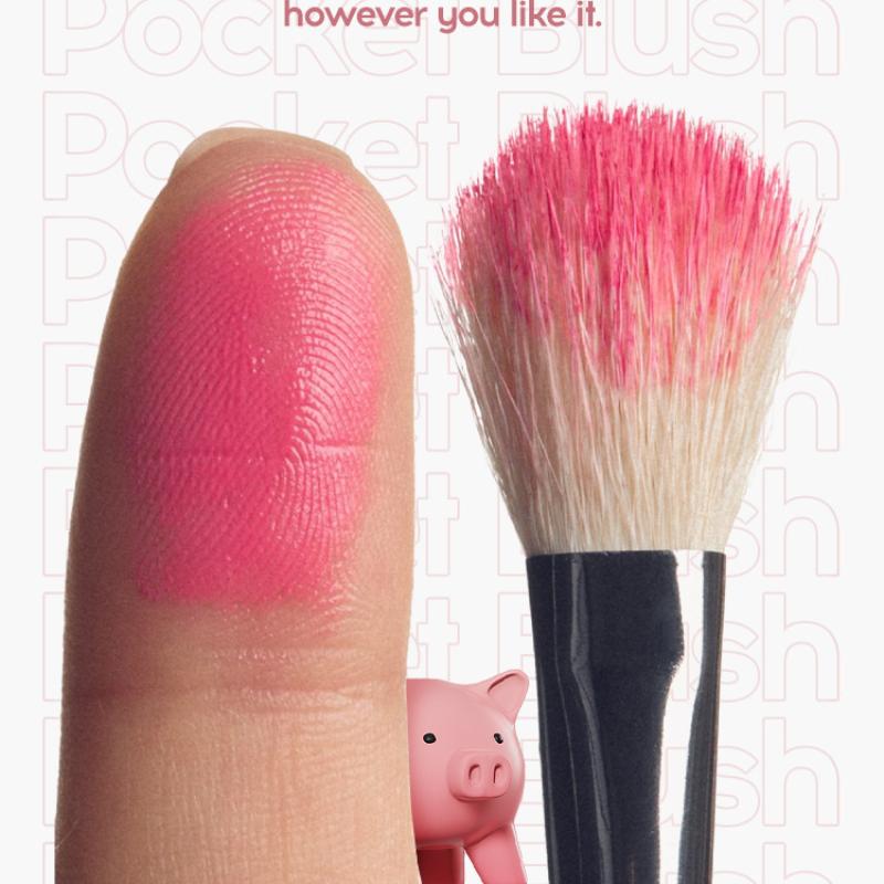 6-Color Pocket Blush Stick Portable Natural Brightening Lip and Cheek Dual-use Blush Cream for a Charming Look