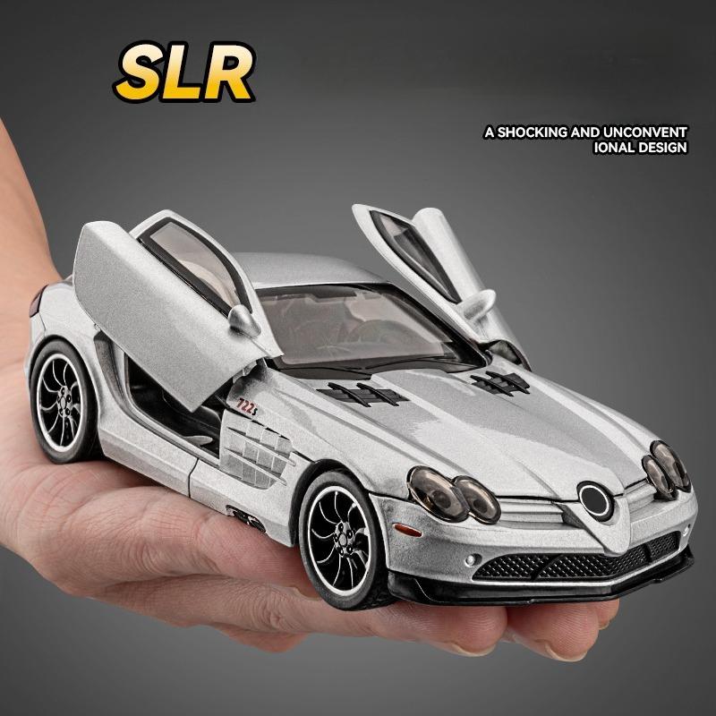 Diecast 1/32 Benz SLR McLaren 722 S Roadster Speedster Supercar Alloy Model Collection Metal Miniature Hobby Boy Car Toy Gifts