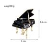 European-American Drip Glaze Enamel Piano Brooch - High-End Musical Instrument Pin
